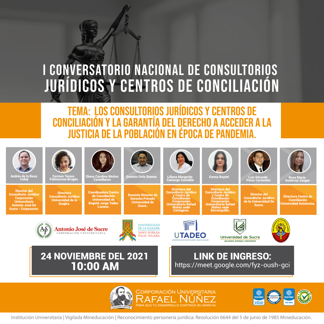 I Conversatorio Nacional de Consultorios Jurídicos y Centros de Conciliación